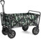 ATAAY Outdoor Folding Utility Wagon 4-rädriger Klapp-Campingwagen, Utility Garden Trolley, tragbarer Outdoor-Handwagen mit Bremse, für Strandpicknick, belastbar 100 kg / 220 lbs (Style 10)