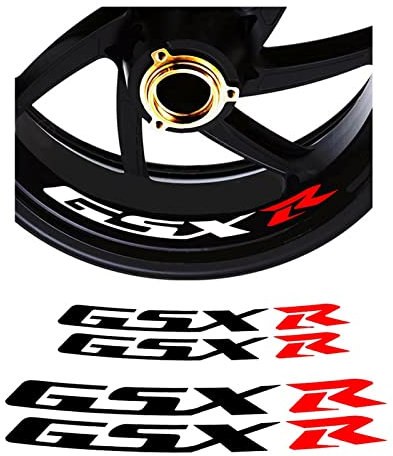 Motorrad Rad Aufkleber 4 X Für Su-zu-ki Gsxr Gsx-r 600 750 1000 Motorrad Felge Vinyl Reflektierende Dekorative Aufkleber Aufkleber (Color : I)
