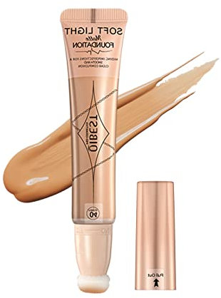 Liquid Foundation Beauty Wand Full Coverage Foundation with Cushion Matte Liquid Foundation Moisturizing Natural Makeup Base Cream Smooth Long-Lasting Waterproof Oil Free (# 04)