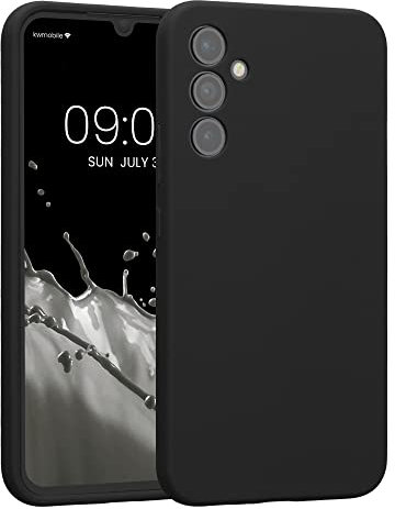 kwmobile Handyhülle kompatibel mit Samsung Galaxy A34 5G Hülle - gummierte Handy Case aus Silikon in Schwarz matt