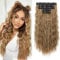 REECHO Clip in Extensions, 5 Teile Haarverlängerungen zum Einclipsen dicke lange lockere Wellen Haarverlängerungen Unsichtbare Spitze Flechte Natürliche weiche haarteile für Frauen