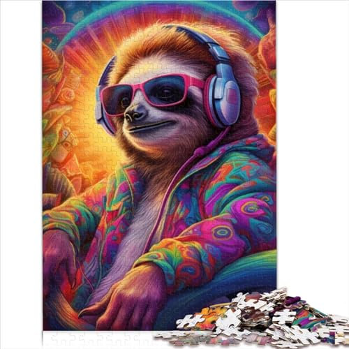 Puzzle for Adults Art Animal Sloth Adult Puzzles by Cardboard Puzzle for Adults and Kids Age 14 Years Up Birthday Gift for Adults Boys Girls 1000pcs（26x38cm）