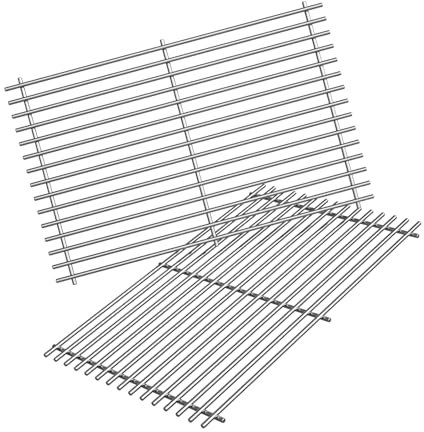 jkxoo Grillroste aus Edelstahl, 49,5 cm, Ersatz für Weber Genesis 300 Serie, Genesis E310, E320, E330, S310, S320, S330, Ersatzteile für Weber 7528/7524, 2 Stück