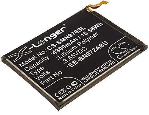 Cameron Sino Batterie de rechange pour Galaxy Note 10 Plus, Galaxy Note 10+ 5G, SM-N975U1, SM-N975W, SM-N9760, SM-N976N, SM-N976U, SM-N976V PN : EB-BN972ABU, EB-BN972ABUL, GH82-20814A 4300 mAh