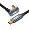 CY Cable USB-C USB 3.1 Type C Male to Male Opposite U Shape Back Angled Extension Data Cord 10Gbps 100W with Sleeve 200cm