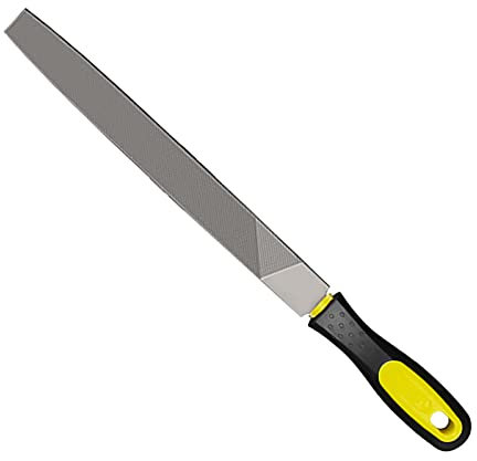 ZPECIAL Handwerkzeug-Sets, Flachfeile, Kohlenstoffstahlfeile mit Griff, Holzfeilen-Set for Metall, Holz, Schmuck, Modellbau (Größe: 310 mm)