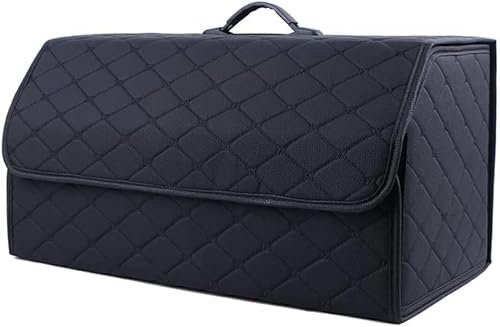 SFNDM Luxus-PU-Leder Aufbewahrungstasche Organizer Wasserdicht Faltbar Kofferraum-Tasche für Bentley Mulsanne Flying Spur Continental GT Bentayga Kofferraum Organizer,A/Black