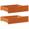 vidaXL Under-Bed Storage Drawers - Solid Pinewood - Wax Brown Finish - Sturdy Under-Bed Organizers with Wheels - Bedroom Space Saver - Set of 2