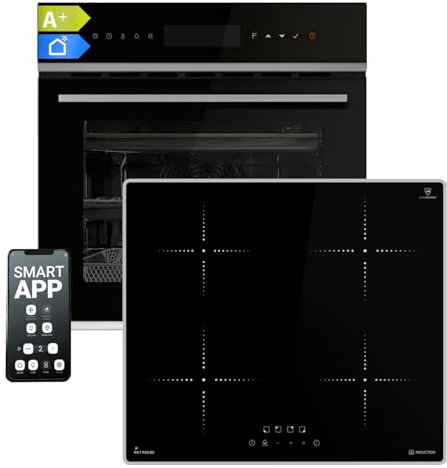 Set cottura autosufficiente: 60 cm, forno da incasso EB8319PHC + piano cottura a induzione IH85900ED | funzione pizza, grill, aria calda, timer, SET8319PHCIH859ED