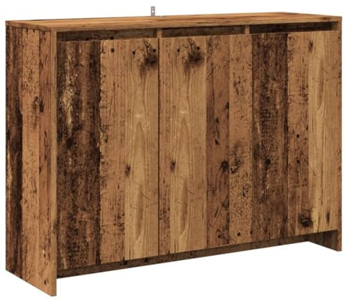 vidaXL Sideboard, Kommode mit Stauraum, Anrichte Schrank für Wohnzimmer, Beistellschrank Mehrzweckschrank, Altholz-Optik Holzwerkstoff