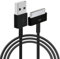 pluX Câble USB de synchronisation et de charge compatible avec iPhone 4/4S, 3G/3GS, iPad 1/2/3, 30 broches Noir 2 m