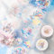 Scrapbooking Zubehör Stickers Set,6 Rolls Bullet Journal Zubehör Stickers,Sky Castle Themed PET Washi Tape Aesthetic Stickers Decorative for Journal,Photo Album,Notebook,DIY(Cloud Kingdom Series)