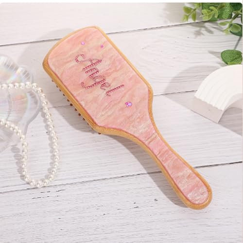 RoPox Personalisierte Haarbürste Mit Namen,Frauen Geschenk, kämmen ohne ziepen, antistatisch,Entwirrbürste zur Bändigung und Kontrolle von widerspenstigem, dickem und lockigem Haar