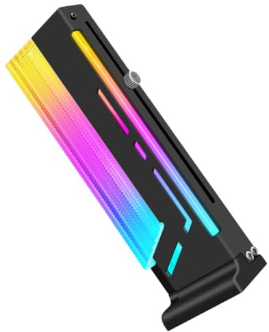 Magnetische Licht Aluminiumlegierung mit Halterung Gpu 5v Argb | Synchronisierung per Mainboard Software, 16 Millionen Farben, Schwarzes Design, für Grafikkarten