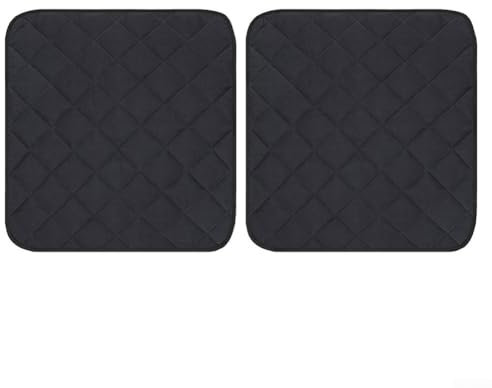 2 x wasserdichte Inkontinenz-Stuhlpolster, rutschfeste, saugfähige Spannfutter-Pads, Rollstuhl-wiederverwendbare Sitzpolster, waschbar, Kinderzimmer-Sitzschutz, 56 x 53 cm (schwarz)