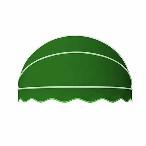 Genérico Toldo de Lona Verde - Toldo Plegable de Aluminio para Ventanas, Puertas, terrazas y Balcones - Cubierta Exterior de 120 cm para Proteger el jardín