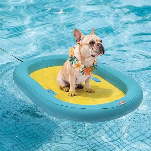 Scaletta per Cani Zattera Galleggiante per Cani di Piccola Taglia per L'estate, Zattera Galleggiante Salvaspazio per Cani, Rampa di Lancio per Barche con Giochi D'acqua Portatili per Lago All'aperto