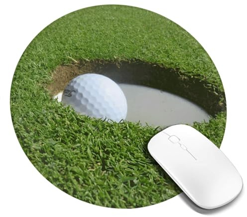 Juxweku Golf Ball Hole Mouse Pad Desk Pad Mouse Mat Non-Slip Rubber Base Mousepad for Computer Pc Office Work