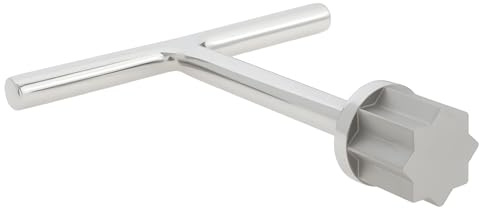 Briny River Llave de Estrella con Mango en T de Acero Inoxidable de 23 Mm Herramienta Marina con Mango en T para Placas de Cubierta