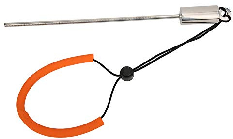 Xyntor Stainless Steel Diving Pointer Rod | Underwater Creature Measurement & Secure Tool | Sturdy Stainless Steel Diving Stick for Divers/Snorkelers | 30cm with Orange Lanyard