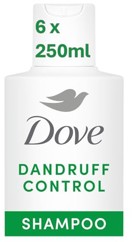 Dove Scalp + Hair Therapy Dandruff Control Shampoo hair care with Salicylic Acid, Piroctone and Panthenol for up to 100% flake-free scalp 250 ml - Pack of 6