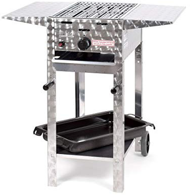 Gasgrill-Kombibräter 3,65 kW fahrbar mit Grillrost, emaillierter Stahlpfanne 1-flammig Gasgrill Grill Gastrobräter Profigrill Verein