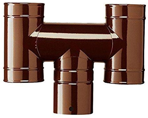 Fumaiolo Ad 'H' Antivento In Acciaio Porcellanato.