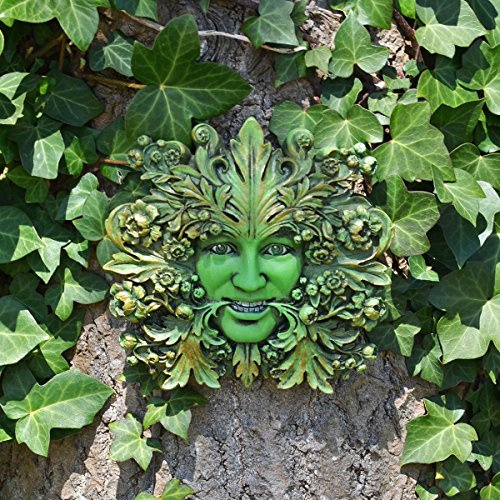 Fiesta Studios Grüne Mistress Grüne Frau, Greenman, dekoratives Garten-Wandschild, 12 cm