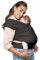 Boba Baby Tragetuch Neugeborene - Elastisches Babytragetuch und Stilltuch für Unterwegs - Einfach zu binden - Babytrage Neugeborene ab Geburt bis 16kg (Organic Dark Grey)