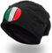 style3 Fan Slouch Beanie mit Nationalfarben verschiedener Länder Mütze aus weichem Jersey Unisex EM WM Olympia Veranstaltungen, Farbe:Italien