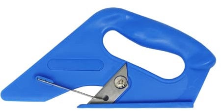 Dapetz ® Universal Carpet Cutter Vinyl Underlay Runner Flooring Edge Trim Tool 50° Angle Plastic Moulded Handle Sprung Arms Angled Blade for Effective Cutting