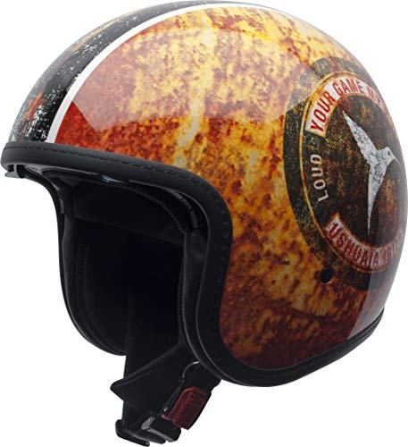 NZI Rolling3 Sun Ushuaïa Offenes Gesicht Motorradhelm, Glanz Triumph, Größe M