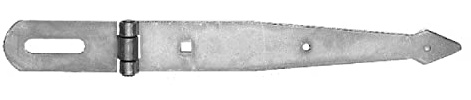 Pollmann®Baubeschläge 1722500 Überfalle leicht 250 mm, Ende spitz, hell verzinkt