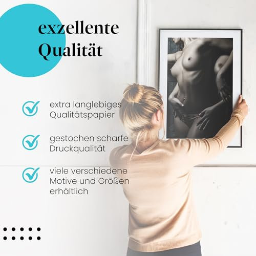 Postereck - 0561 - Lesbisches Pärchen, Nackt Fraün Erotik Sexy Akt - Erotisch Sexy Nackt Wandposter Fotoposter Bilder Wandbild Wandbilder - Poster - 3:2-61,0 cm x 40,5 cm