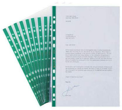 KAV Klarsichthüllen, Hüllen A4, gelocht, Grün, 500 Stück