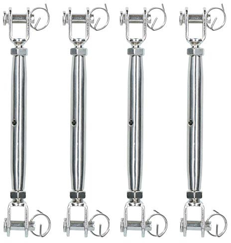 Rigging Screw 8mm Jaw to Jaw Turnbuckle Straining Marine Stainless 4 PACK
