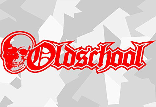 HR-WERBEDESIGN 1x Oldschool 60cm Frontscheibenaufkleber Black Pearl vxv Auto Motorrad Aufkleber