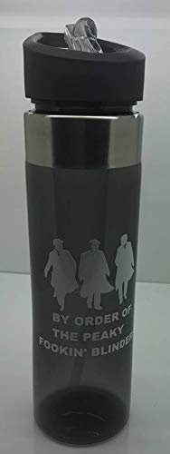 Art Fashion Bouteille d'eau personnalisée Peaky Blinders pour salle de gym/sport/boisson Noir