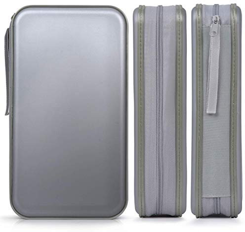 Gadget Hoppa 80 Capacity CD DVD Case Wallet Hard Cover Carry Case Portable Storage Organiser Bag – GREY