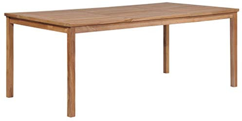 Festnight Gatrentisch Teakholz 200 x 100 x 77 cm | Wetterfester Gartentisch Bartisch Esstisch Holztisch für den Innen- und Au?enbereich