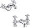 NRG Traditional Bathroom Cloakroom Basin Sink Mixer Tap with Bath Filler Set Chrome