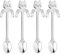 RuiChy 4pcs Cat Dessert Spoons Small Teaspoons Cute Stainless Steel Coffee Espresso Spoons for Tea Sugar Cake Ice Cream Tableware