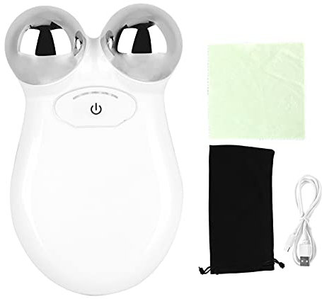 Massaggiatore facciale palmare, dispositivo di bellezza micro-corrente Ricarica mini USB Cura della pelle Riduce le rughe Migliora il tono della pelle Dispositivo di massaggio facciale