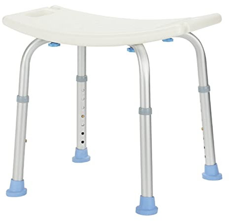 Sonnewelt Duschhocker Duschstuhl,38-53cm Höhenverstellbar,Kann 136kg tragen,rutschfest Badsitz für Dusche für Senioren