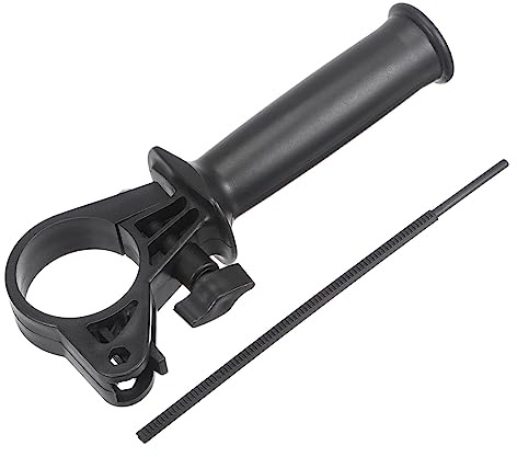 sourcing map Einstellbarer Kunststoff Hilfshammergriff für 13A Schlagbohrmaschine, 41–44mm Spannbereich Tiefenlineal