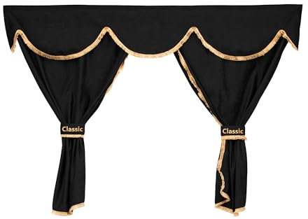 F-CORE Gardinen volle sätze (3-in-1) LKW für Man TGS 01.05-12.19 L CAB SCHWARZ