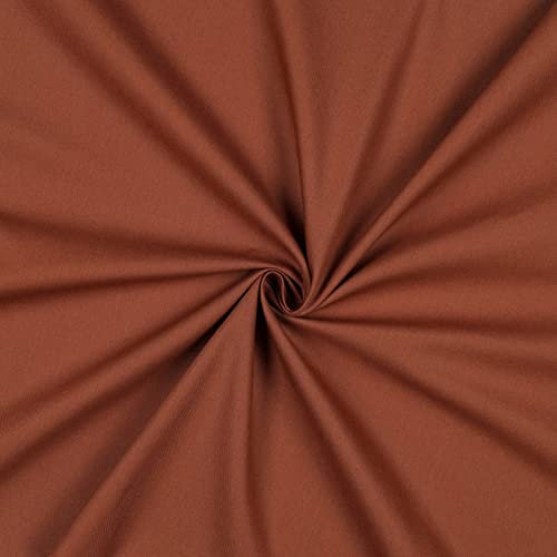 VmG-Store Baumwollstoff Uni 100% Baumwolle Oeko-Tex Meterware ab 50cm über 70 Farben zur Auswahl (086 I Dunkel Cognac, 100 x 148cm)