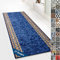 Floordirekt Teppichläufer mit Muster - maßgefertigter Feinschlingen Teppich Läufer für Küche, Flur & Wohnraum - Ornament Vintage Orient Gitter (80 x 150 cm, Rügen Blau)