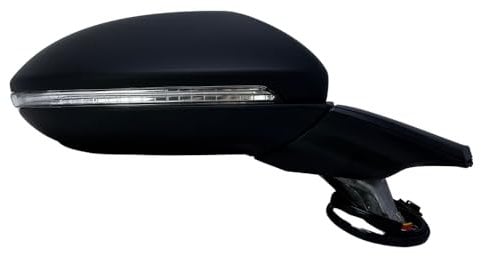 Spieg Außenspiegel Rechts für 2013-2020 Volkswagen Golf 7 Manuell Einklappbar, Schwarz, 6 PIN