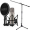 Rode NT1 5th Generation XLR USB Studio Microphone + Keepdrum MS106 Boom Microphone Stand